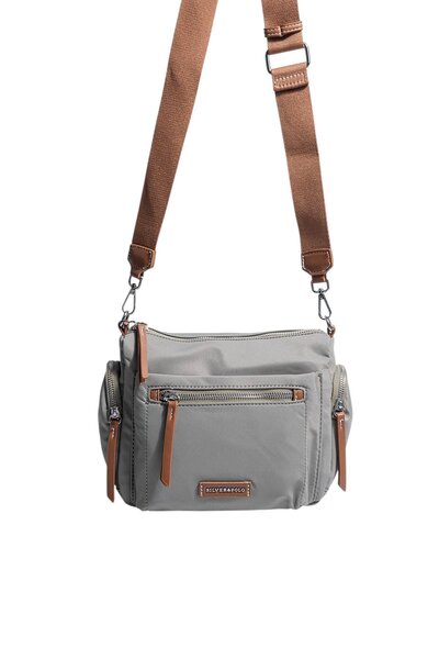 Silver Polo Silver & Polo Sp1229 Women's Crossbody Bag Green-Tan