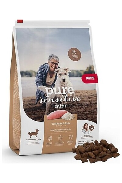 Mera Pure Sensitive Mini Hindili ve Pirinçli Yetişkin Köpek Maması 4 kg