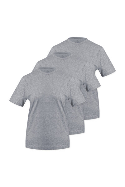 Store (Pack of 3) 100% Cotton Crew Neck Slim Fit Basic Women's T-Shirt