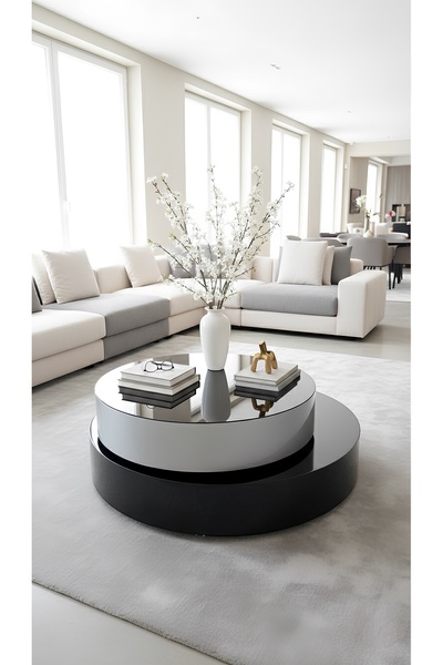 YerginDesign MIONTA ORTA SEHPA GRI KENAR