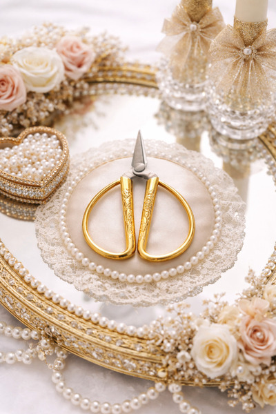 Hobigram Χρυσό ψαλίδι κεντήματος, 8,5 εκ. Μήκος, 1 τεμάχιο, με σχέδιο χρυσοκί...