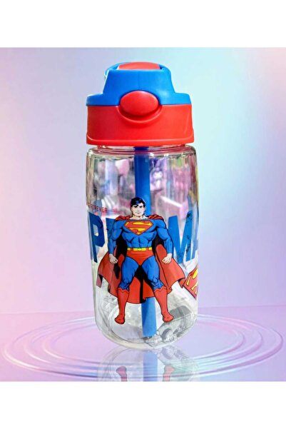 izmir yazici servis Lisanslı Süper Kahramanlar Pipetli Matara 480 Ml. Plastik...