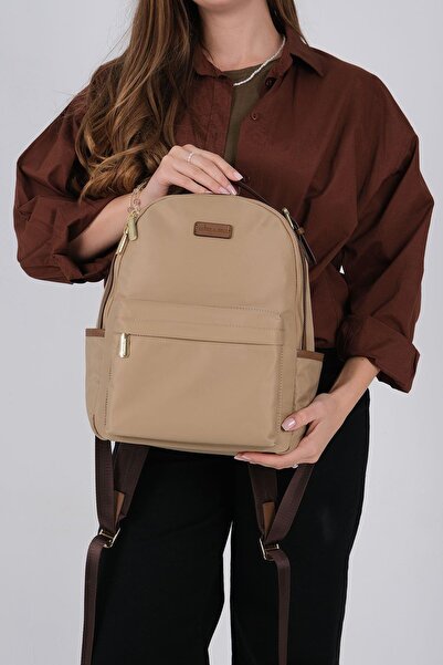 Silver Polo Silver & Polo Sp1206 Women's Backpack Mink-Camel