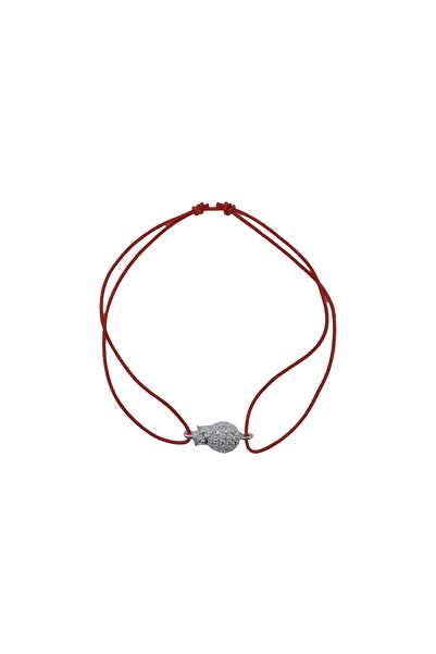 Flippy Double knot bracelet made of 925 Silver, Owl model with stones, Jolie