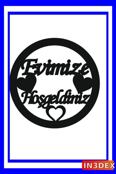 İN3DEX زخرفة باب خشبية مقطوعة بالليزر، إكسسوار منزلي زخرفي