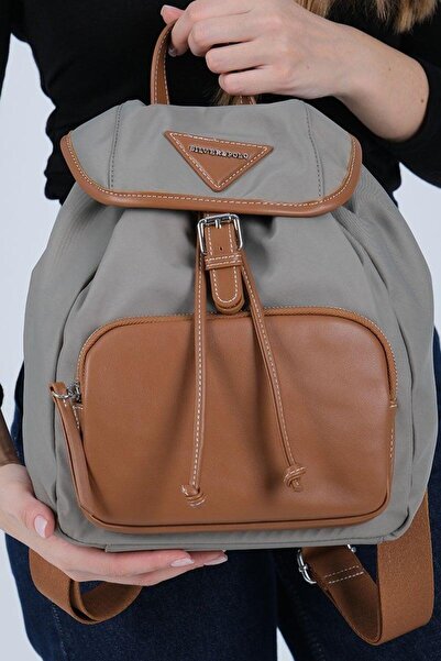 Silver Polo Silver & Polo Sp1231 Women's Backpack Green-Tan