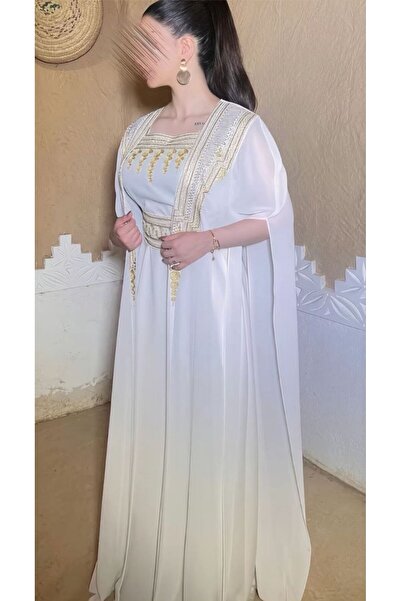 Sondos Fashion Traditional white jalabiya