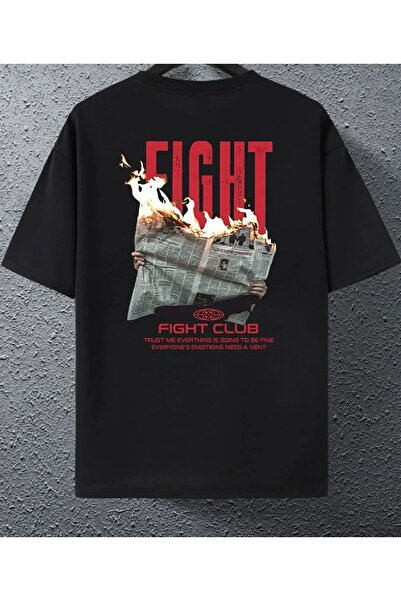 Marco Fresco Tricou cu imprimeu Fight Club negru/alb