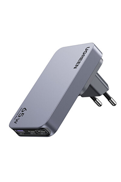 Ugreen USB Charger, 2x Type-C Fast Charge Ugreen, 65W, gray