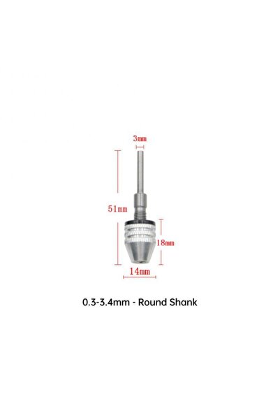Choice6 3mm SL 0.3 to 3.4 Mini Keyless Chuck Electric Drill Bits Collet Conve...
