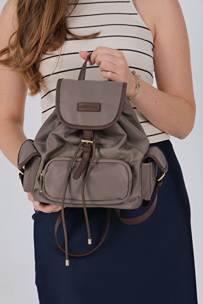 Silver Polo Silver & Polo Sp1207 Women's Backpack Sand-Brown