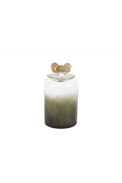 YASAR CONCEPT Ruban Glass Jar Green Set