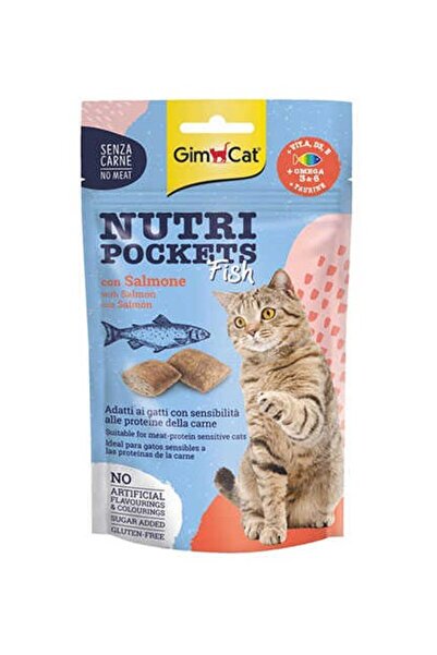 Gimcat Nutripockets Somonlu Kedi Ödül Tableti 60 gr