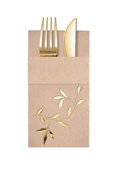 Story مناديل ورقية ملونة من ورق الكرافت مقاس 40 × 40 سم، مزينة بأوراق ذهبية، ...