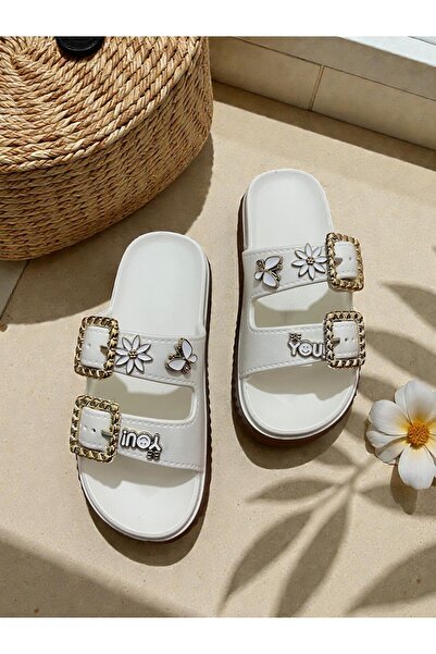 Lotus Tokalı Figürlü Kadın Terlik