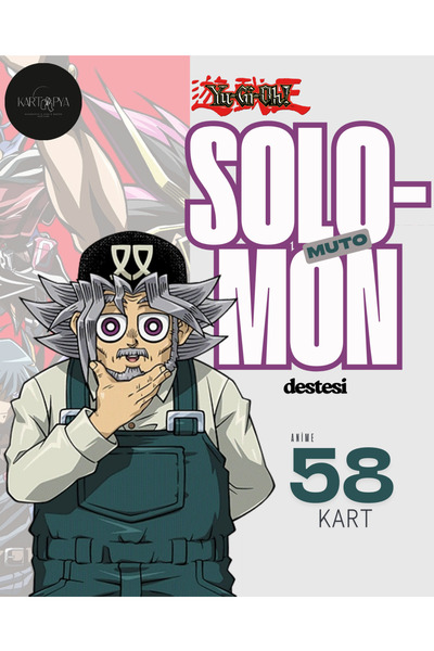 kartopya Yu-Gi-Oh! Solomon Muto Destesi 58 kart Anime Baskı Yugioh