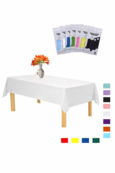 MACK PLUS Plastik Beyaz Masa Örtüsü 120×180 cm – Dayanıklı, Pratik ve Şık Mas...
