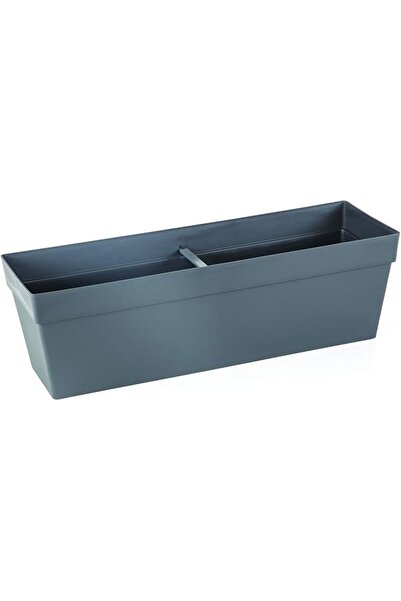 yenibagshop YB02 Yalı Balkon Saksı Drenaj Aparatlı 51,5cm, 10,8 Litre Antrasit