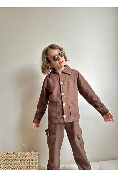 CARLA MARA Boys' Washable Linen Shirt and Pants Set