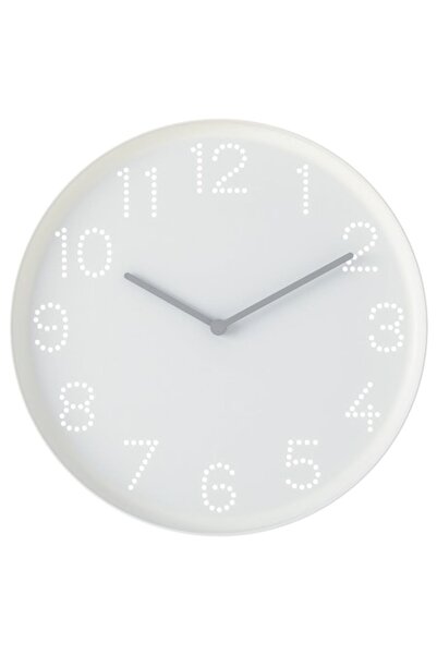 OEM Perforated Wall Clock, Diameter 25cm, White Polypropylene