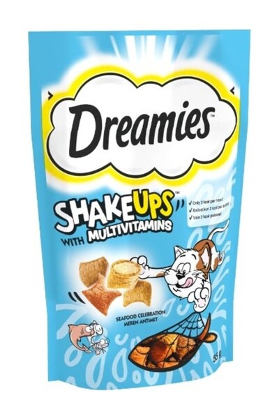 Dreamies Shakeups Multivitaminli Deniz Ürünlü Kedi ve Yavru Kedi Ödül Maması ...
