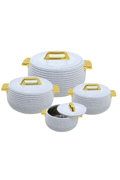 Al Nokhba 4Pcs Casserole SET with Inner Steel | Hot-pot| Size-1500ml, 2000ml,...