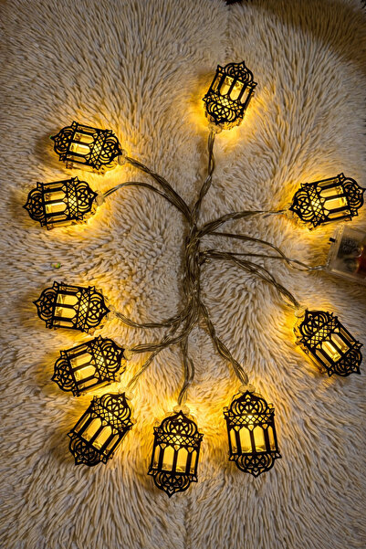 MEYA PİNE Ramazan Ayına Özel Karışık Figürlü Metal LED Işıklar Süsleme Işığı ...