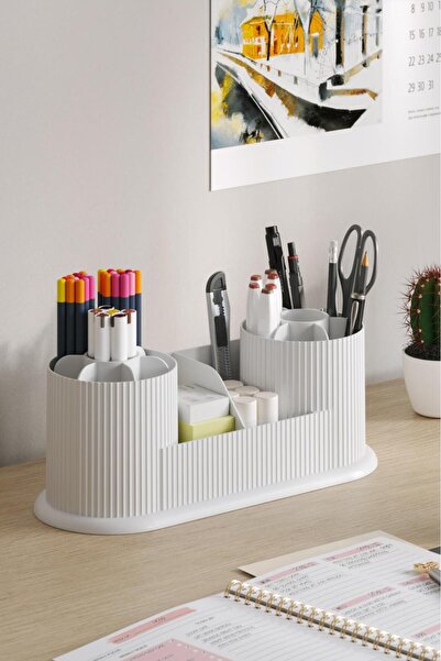 APEXEL Modern Çok Bölmeli Masa Üstü Kalemlik Ofis Organizeri Düzenleyici