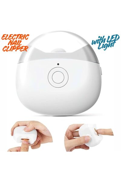 Genrics Electric Nail Clipper with LED Light, Rechargeable Quiet Nail Trimmer...