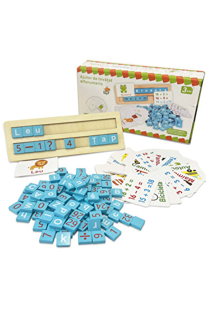 Montessori Joc educativ cu litere și numere – Alfanumeric