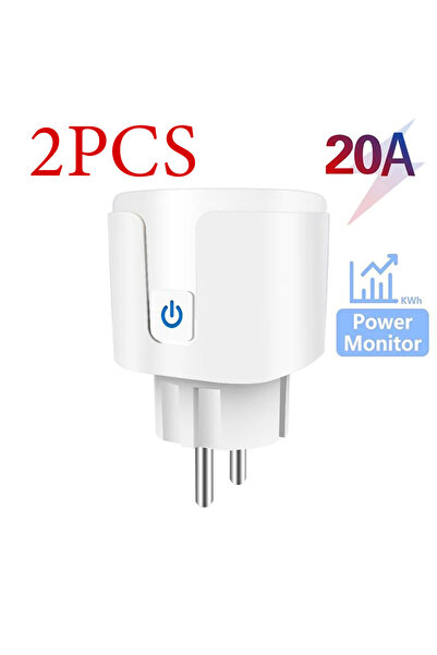 Choice3 100-240V EU 20A Power-2PCS Tuya WiFi Smart Plug EU 20A Smart Sket Wit...