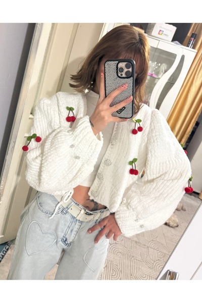 Lumora moments Pinterest Style Shiny Button (Hand-Knitted Cardigan)