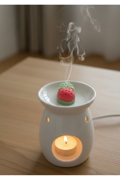 JENNEBELLA Çilek Figürlü Kokulu Melt Mum Aromaterapi Ev Kokusu 10 adet buhard...