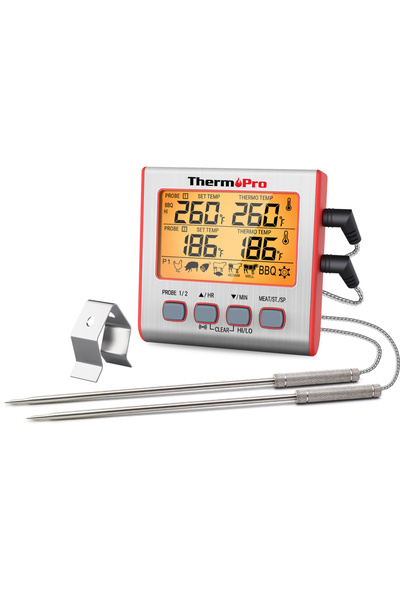 choice2 TP17-Red ThermoPro TP17 Dual Probes Digital Outdoor Meat Thermometer ...