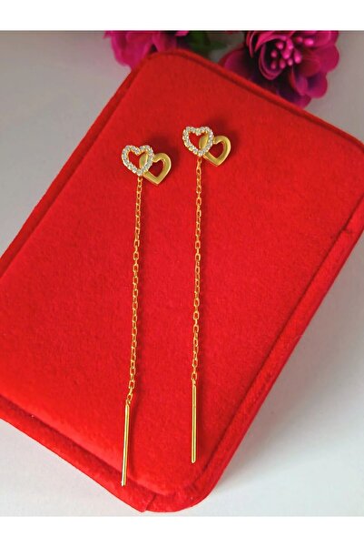 IAMIRA Cercei fir argint 2 inimi