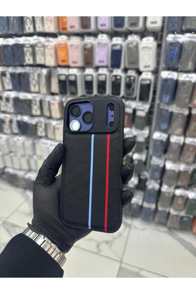 Bilişim Akademi حافظة هاتف آيفون 17 برو ماكس من الجلد بتصميم Power Kit باللون...