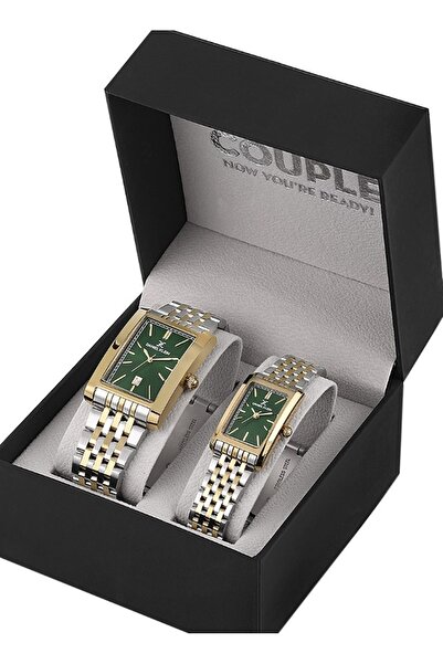 Daniel Klein Brand Yellow Green Color Couple Watch Set – Men & Women Combinat...