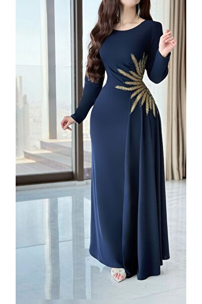 ALATHEER FASHION Embroidered crepe dress - 2036