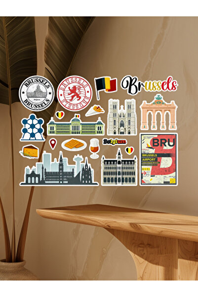 Limitless Design Belgium – Brussels Themed Sticker Set |   Waffles, Atomium, ...