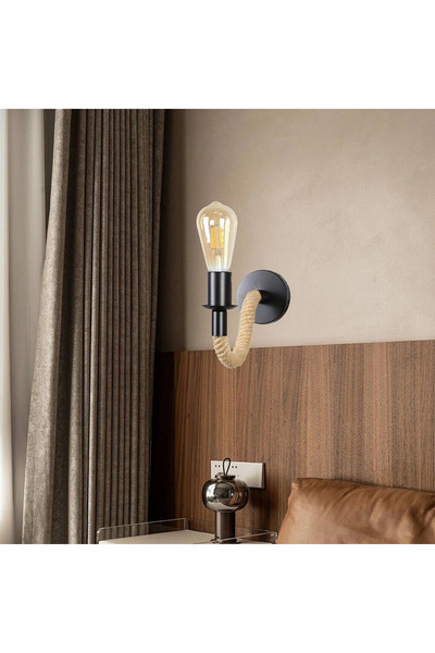 Hammer إضاءة حائط ابليك جداري مودرن اسود مميز E27*1L