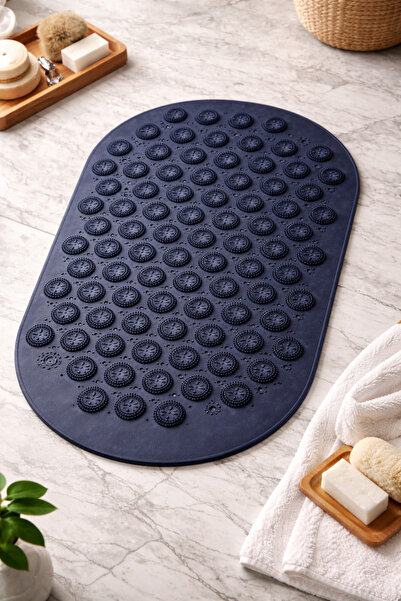 CEZVE HOME Oval Non-Slip Bathroom Shower Mat Shower Non-Slip Mat 37X39 – Vacu...