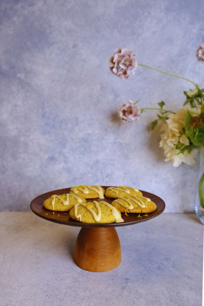 justwood Ligna Melamine Wood Embossed 23 cm Lucca Pedestal Cake Plate, Servin...