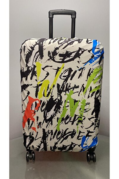 GANUE Suitcase Protective Cover-Colorful Writings