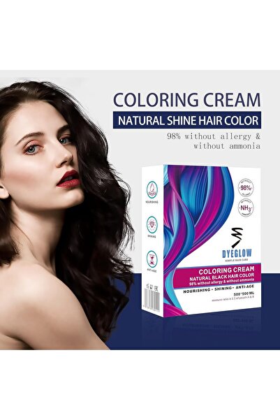 Fiya M.S.S Dyeglow Hair Color, Ammonia-free, Non-Allergic, Natural Black, Hai...