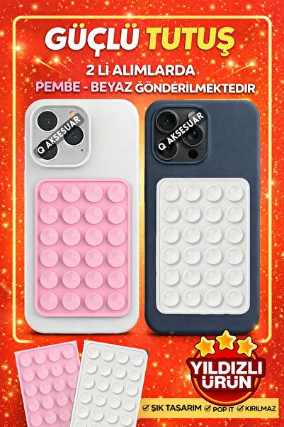 Q Aksesuar Silikon Vakumlu Telefon Tutucu, Cep Telefonu için Kaymaz Vantuzlu ...