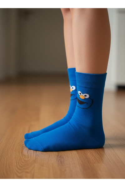 uğurlu dükkan Full length cookie monster socks 36-44