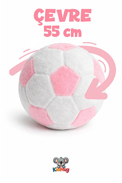 KidHug Peluş Futbol Topu Hafif – Silikon Dolgulu Çocuk / Yetişkin Oyuncak Topu - Çevresi 55 CM