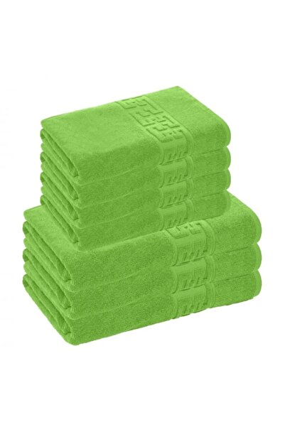 Lenjeria Pufoasa Set of 7 Towels, 100% Cotton, 500g/m² - Light Green