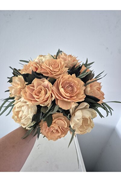 Yellow Tulip Buchet mireasa/ nasa realizat cu flori sola nemuritoate si verde...