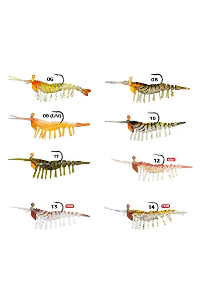 RYUJI Ayu Shrimp 7.5 Cm 7.2 Gr Silikon Karides Yem